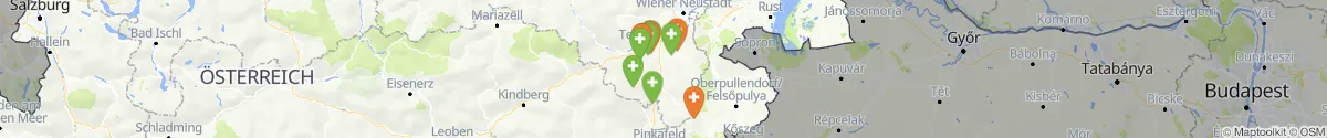 Map view for Pharmacies emergency services nearby Lichtenegg (Wiener Neustadt (Land), Niederösterreich)